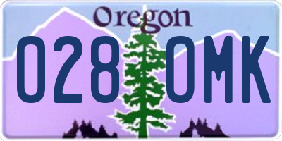 OR license plate 028OMK