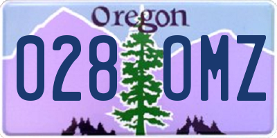 OR license plate 028OMZ
