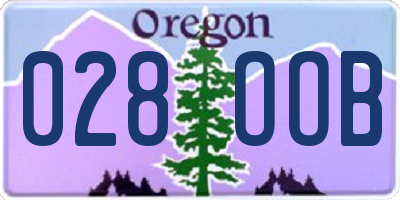 OR license plate 028OOB