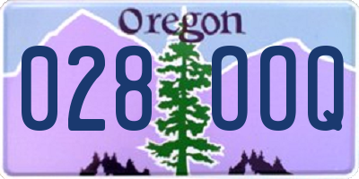 OR license plate 028OOQ