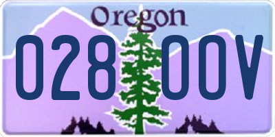 OR license plate 028OOV