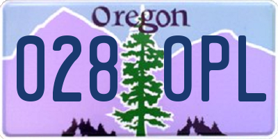 OR license plate 028OPL