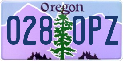 OR license plate 028OPZ