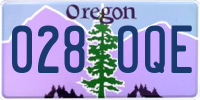 OR license plate 028OQE