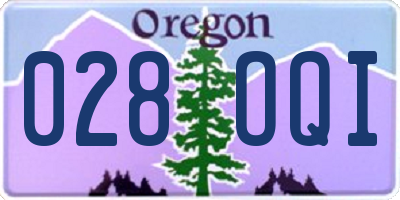 OR license plate 028OQI