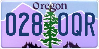 OR license plate 028OQR