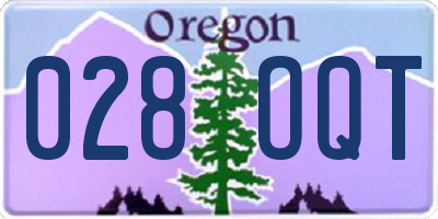 OR license plate 028OQT