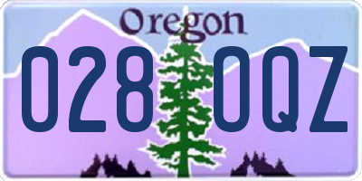 OR license plate 028OQZ
