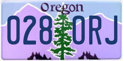 OR license plate 028ORJ
