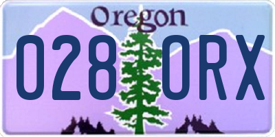 OR license plate 028ORX
