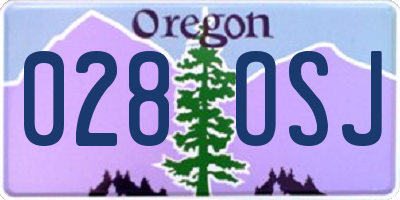 OR license plate 028OSJ