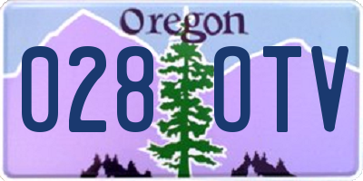 OR license plate 028OTV