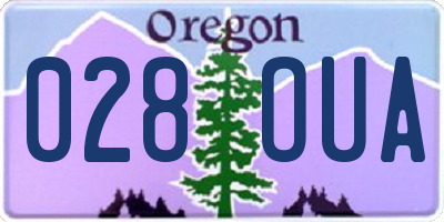 OR license plate 028OUA