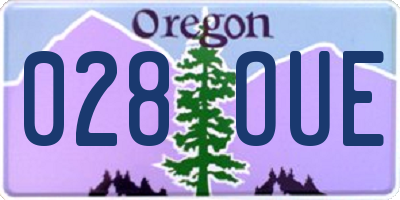 OR license plate 028OUE