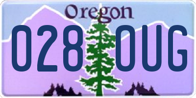 OR license plate 028OUG