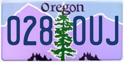 OR license plate 028OUJ