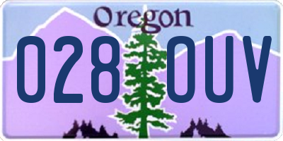 OR license plate 028OUV