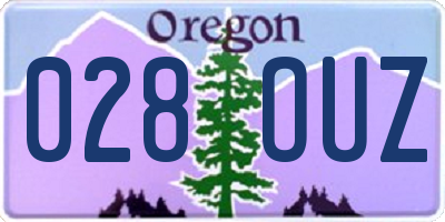OR license plate 028OUZ