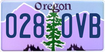 OR license plate 028OVB