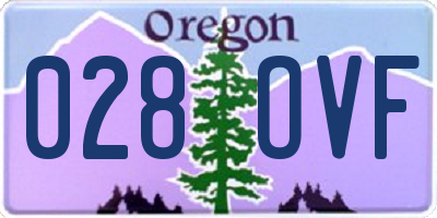 OR license plate 028OVF