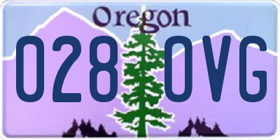 OR license plate 028OVG