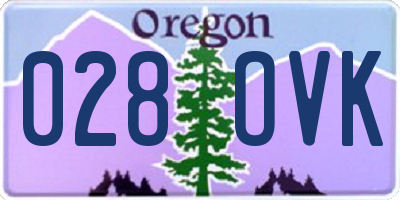 OR license plate 028OVK