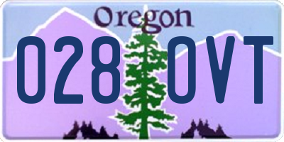 OR license plate 028OVT