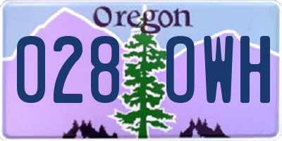 OR license plate 028OWH