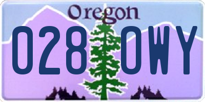 OR license plate 028OWY