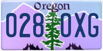 OR license plate 028OXG