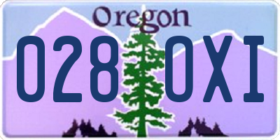 OR license plate 028OXI