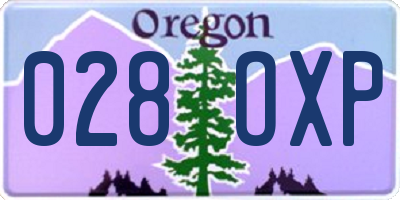 OR license plate 028OXP