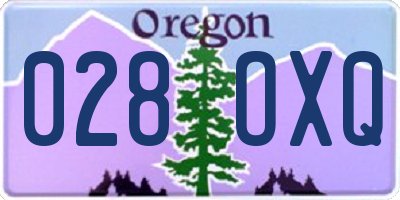 OR license plate 028OXQ