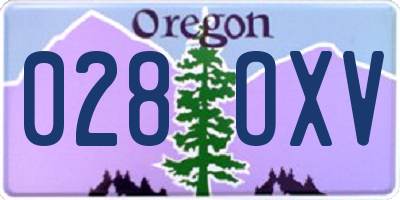 OR license plate 028OXV
