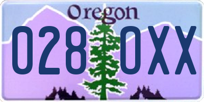 OR license plate 028OXX