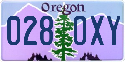 OR license plate 028OXY