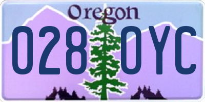 OR license plate 028OYC