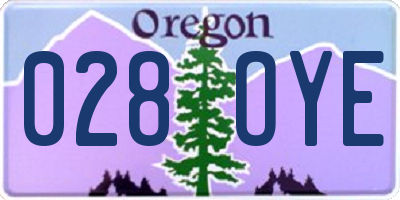 OR license plate 028OYE