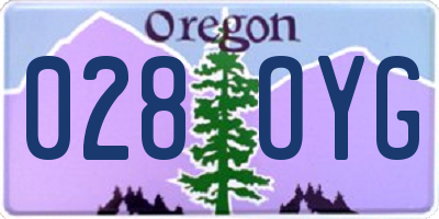 OR license plate 028OYG