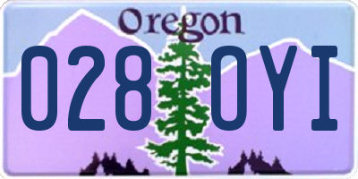 OR license plate 028OYI
