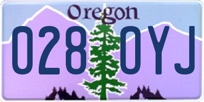 OR license plate 028OYJ