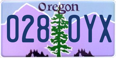 OR license plate 028OYX