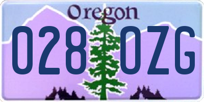 OR license plate 028OZG