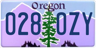 OR license plate 028OZY