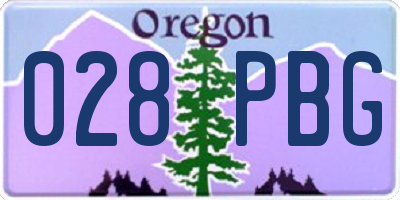 OR license plate 028PBG