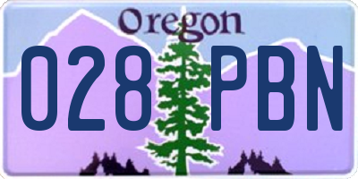 OR license plate 028PBN