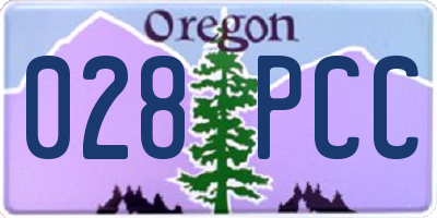 OR license plate 028PCC