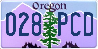 OR license plate 028PCD