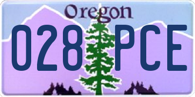 OR license plate 028PCE