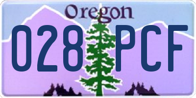 OR license plate 028PCF